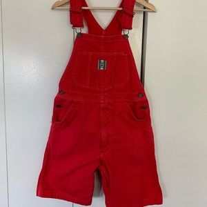 Vintage Red Overalls (shorts length)